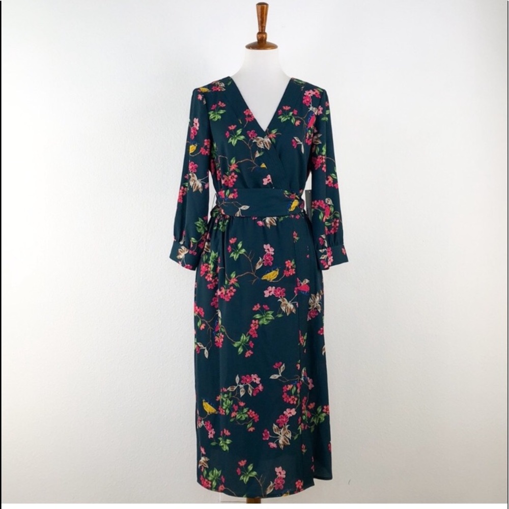 Teal Floral Dress